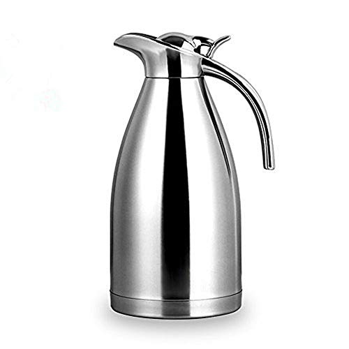 Bonnoces 68 Oz Stainless Steel Thermal Carafe - Double Walled Vacuum Insualted Thermos/Carafe with Lid - Coffee/Tea Carafe Heat & Cold Retention - 2 Liter - Image 1