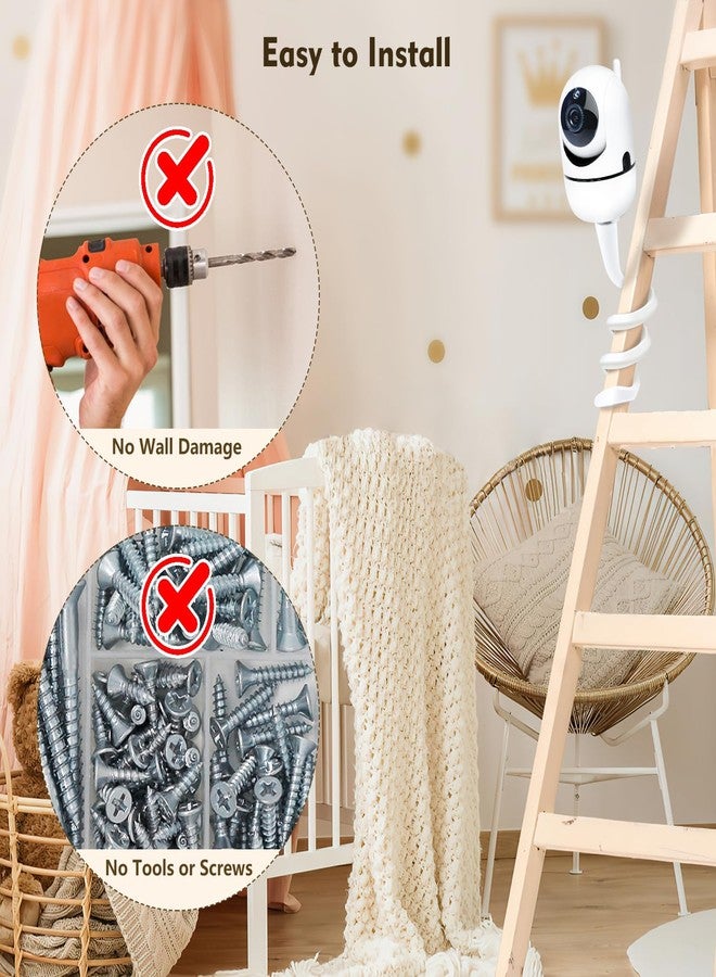 CaGuan Baby Monitor Mount for HelloBaby HB6550/HB65/HB6339/HB66/HB6550Pro, Baby Ganibs, Bonoch, Blemil, ANMEATE SM935E, Baby Monitor Holder with 16.5inch, Attach to Baby Crib, Without Tools or No Drill - Image 4