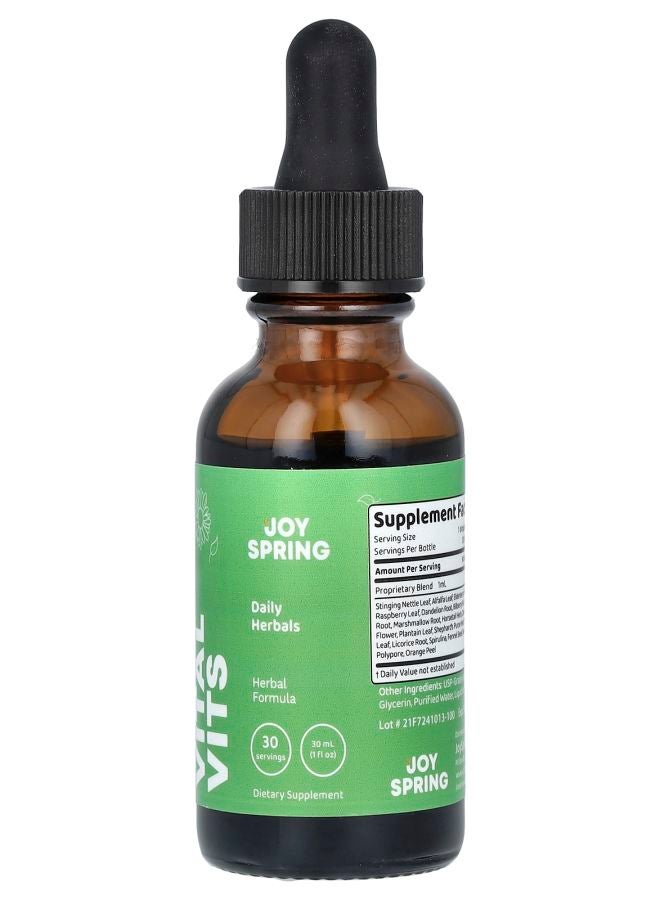 JoySpring Vital Vits Daily Herbals 1 fl oz (30 ml) - Image 2