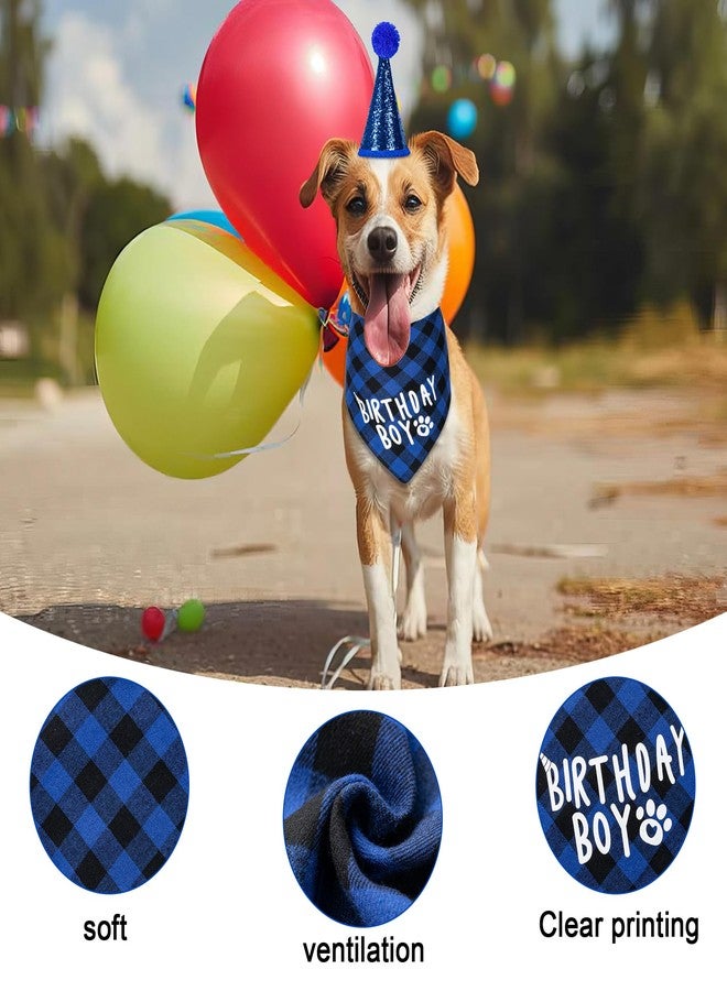 Hoewina Dog Birthday Party Supplies, Dog Birthday Decorations with Bandanas/Hat/Bow Tie/Collar with 0-8 Numbers, for Large X-Large Cat Dogs Pets (X-Large, Blue) - Image 5