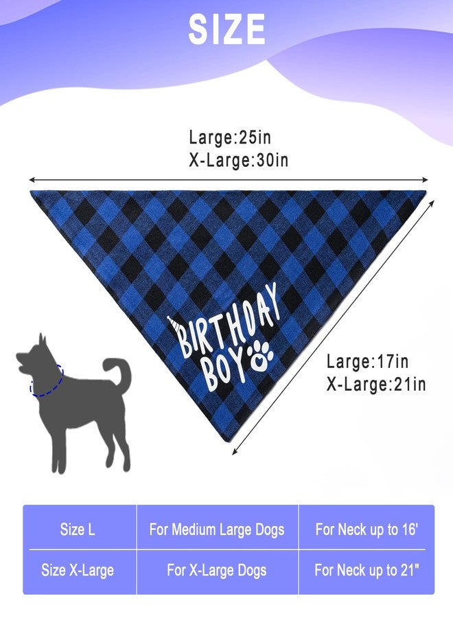 Hoewina Dog Birthday Party Supplies, Dog Birthday Decorations with Bandanas/Hat/Bow Tie/Collar with 0-8 Numbers, for Large X-Large Cat Dogs Pets (X-Large, Blue) - Image 3