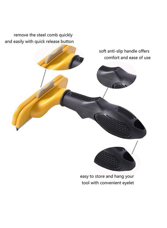 Dogs De-Shedder Tool | Gentle Dogs Grooming Brush Slicker | Effectively Reduces Shedding Up To 90% For Dogs & Cats With Hair Longer Than 2 Inches (Large) - Image 3