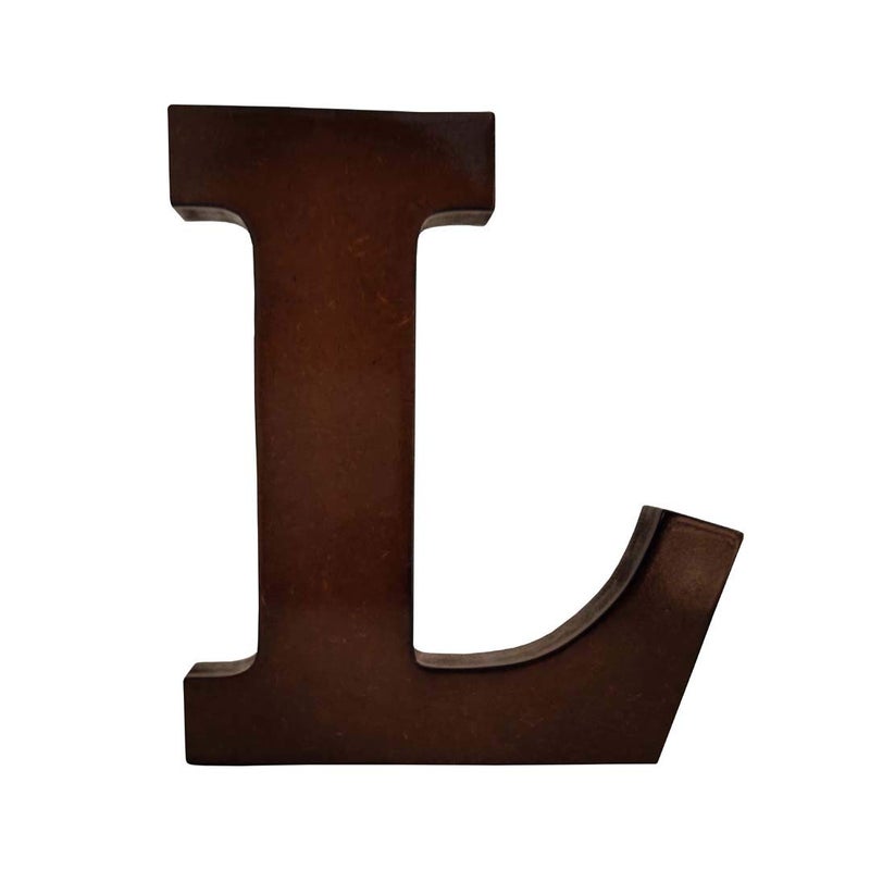 AKDAMA Wooden L Letter- English Upper Case Alphabets Cutouts for Art and Craft Work (L_Brown_15x2.5 cm) - Image 2