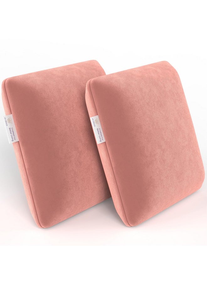 MY ARMOR Memory Foam Square Cushion for Car, Sofa/Diwan, Bed, Chair & Decoration | Highly Durable, Hypoallergenic | Velvet Cover | Peach, Pack of 2 [14"x 14" x 4"] - pzsku/Z3C9CBED127D1CC6569B8Z/45/_/1737721344/591b6c84-f27e-4ace-91f7-50fa8a85e4c6