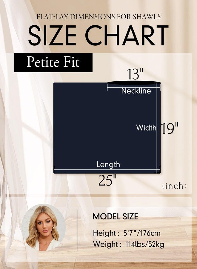 بولي كنزة بونشو كابري نسائية من بولي، قصيرة ومتعددة الاستخدامات، مصنوعة من نسيج ناعم محبوك، بياقة عالية، لون أزرق داكن، مقاس واحد - Image 4