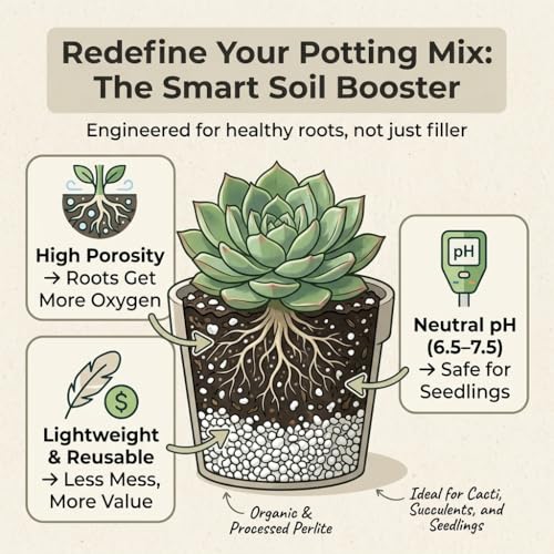 Doter Organic Perlite for Plants, Soil Amendment for Enhanced Drainage and Growth, Ideal for Potting Mixes (1 Quart) - Image 2