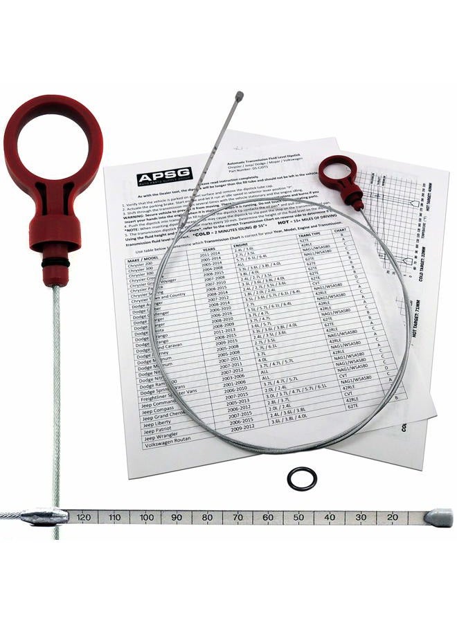 APSG Transmission Fluid Dipstick - Tool - | Compatible with Chrysler Jeep Dodge VW Vehicles. | W/Instructions + Cap O-Ring | Automatic Trans: 8863B, 9336,42RLE, NAG1, 62TE 2.7 3.5 3.6 3.7 5.7 6.1 6.4 - Image 1