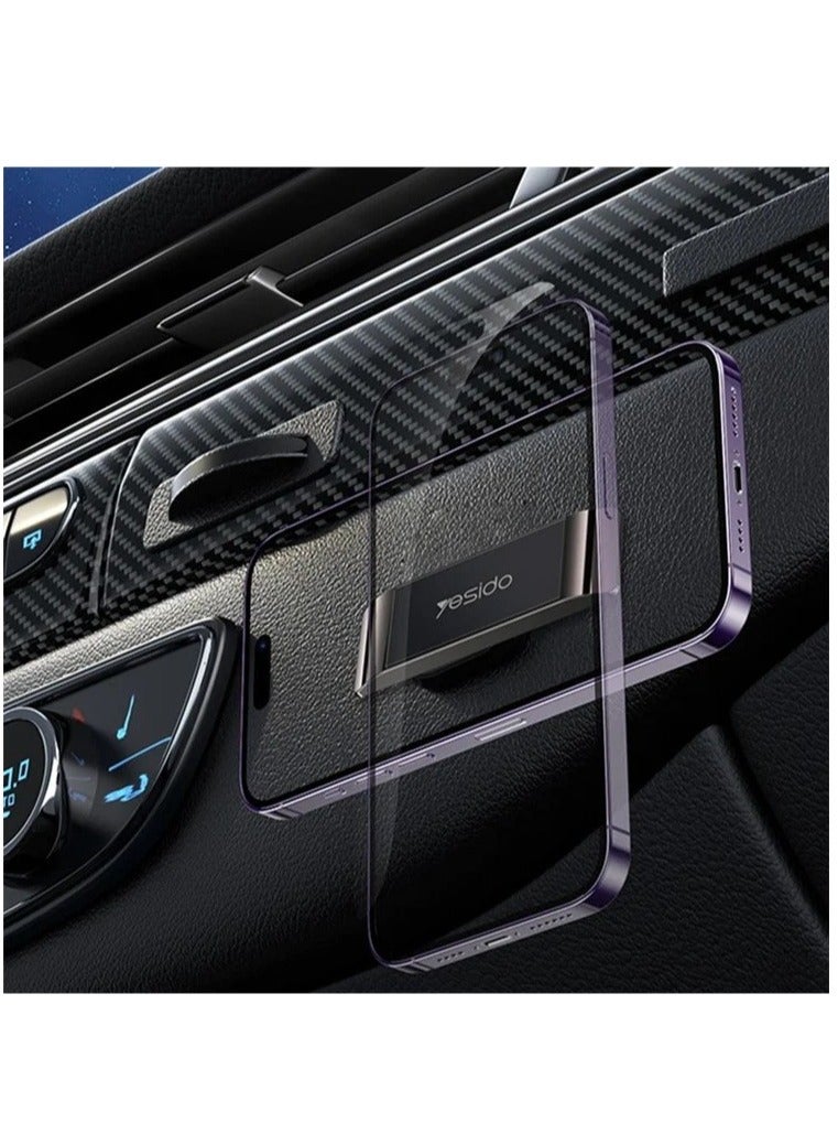 YESIDO C151 Magnetic Car Phone Holder Stand Adhesive Zinc Alloy Cellphone Bracket - Image 5