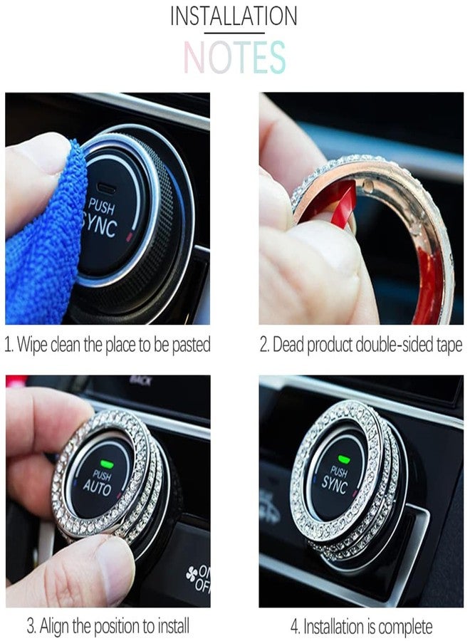 CUCHIYUN 3pcs CX-5 Bling Air Conditioner Control Knob Covers AC Knobs Caps Decals Stickers Covers Compatible with Mazda Accessories CX3 CX-3 CX5 CX-5 Touring MX-5 Miata 16-21 - Image 5