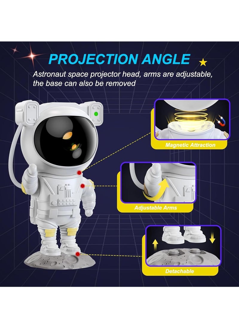 Astronaut Star Projector Night Light with Timer Remote Control and 360° Adjustable Design Perfect for Children Adults Baby Bedroom Party Room Decor and Game Rooms USB Powered Projector Lamp