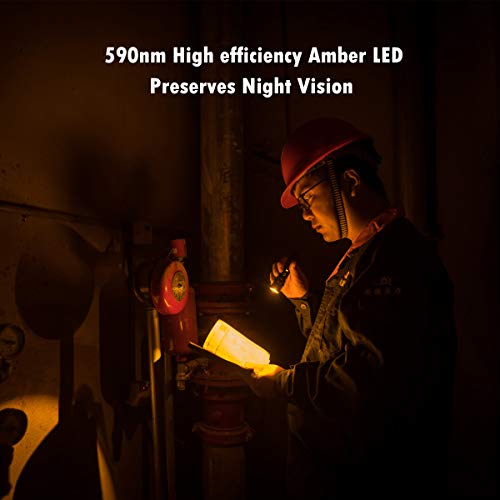 Weltool M7-AM Amber Light Even-Beam Flashlight Dark Adaptation Serie Preserves Night Vision for Aviation, Astronomy, Camping, Hunting, Turtle Watching - Image 2
