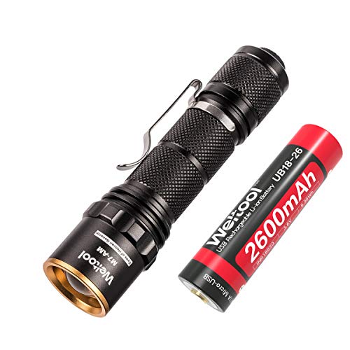Weltool M7-AM Amber Light Even-Beam Flashlight Dark Adaptation Serie Preserves Night Vision for Aviation, Astronomy, Camping, Hunting, Turtle Watching - Image 1