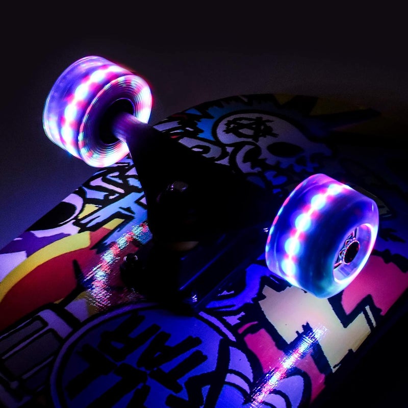 cdsnxore Skateboards for Beginners, 31 x 8 inch Complete Skateboard for Kids Teens Adults, 8 Layer Maple Double Kick Deck Concave Cruiser Trick Skateboard with Multifunction Skate - Image 5