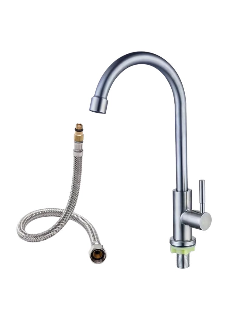 Single Lever Kitchen Faucet With Connecting Hose 