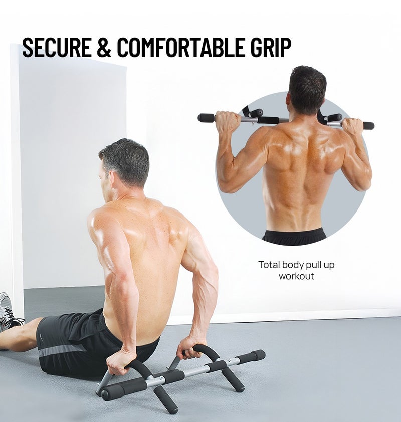 Axox Fitness Pull Up Bar for Home Gym, Multi-Function Doorway Chin Up Bar, Full Body Strength Training Equipment, Upper Body Workout Bar for Pull Ups, Push Ups, Toning & Fitness Exercises, Maximum User Weight 100 kg - Image 2