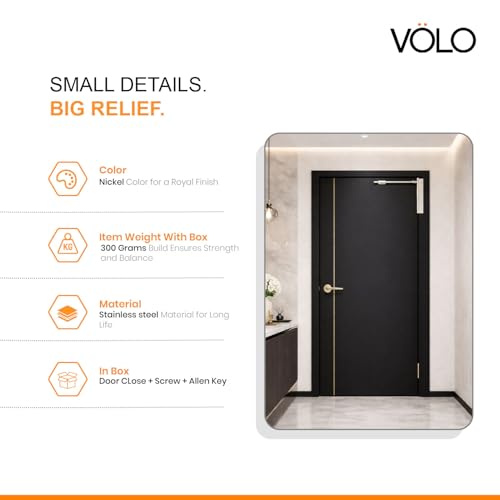 Volo Spring Door Closers for Light Weight Door, Residential/Commercial Purpose with Fitting Set (Color Silver) (Spring Door Closer_1 Pc) - Image 3