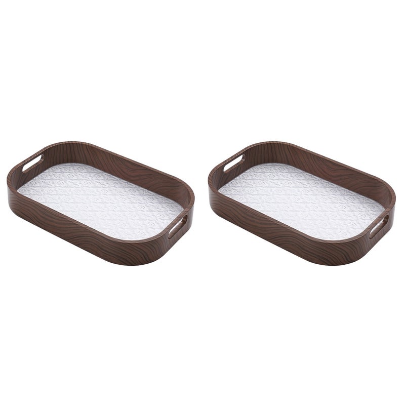 2pcs Decorative Snack Serving Plate Reusable Food Storage Tray Delicate Embossed Serving Dish - Image 1