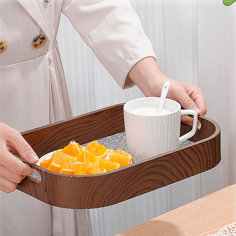 2pcs Decorative Snack Serving Plate Reusable Food Storage Tray Delicate Embossed Serving Dish - Image 5