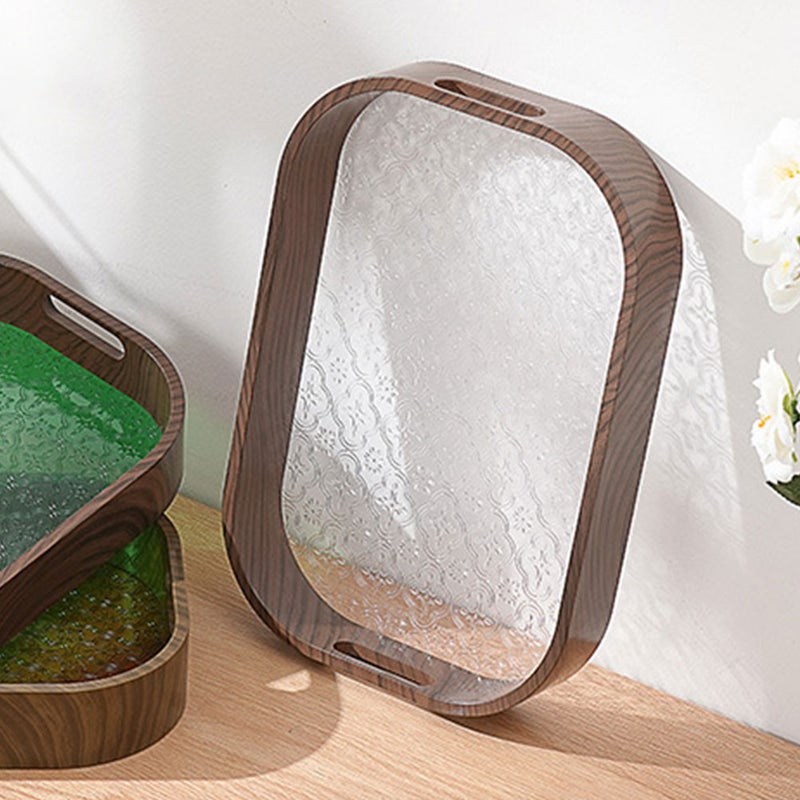 2pcs Decorative Snack Serving Plate Reusable Food Storage Tray Delicate Embossed Serving Dish - Image 4