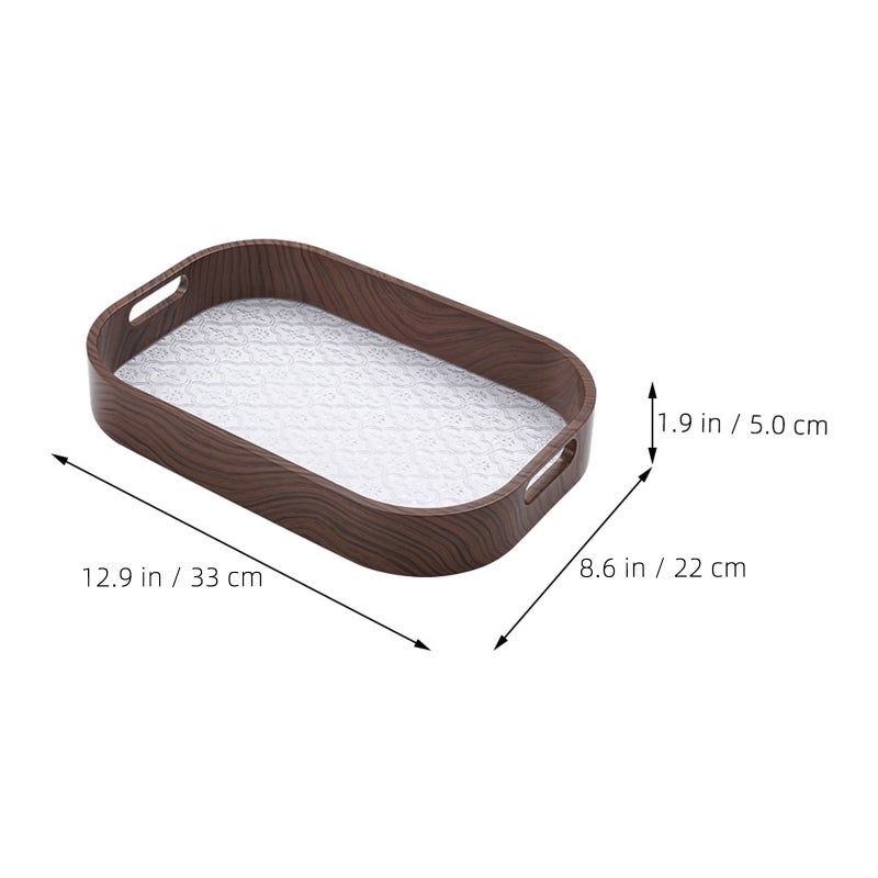 2pcs Decorative Snack Serving Plate Reusable Food Storage Tray Delicate Embossed Serving Dish - Image 2