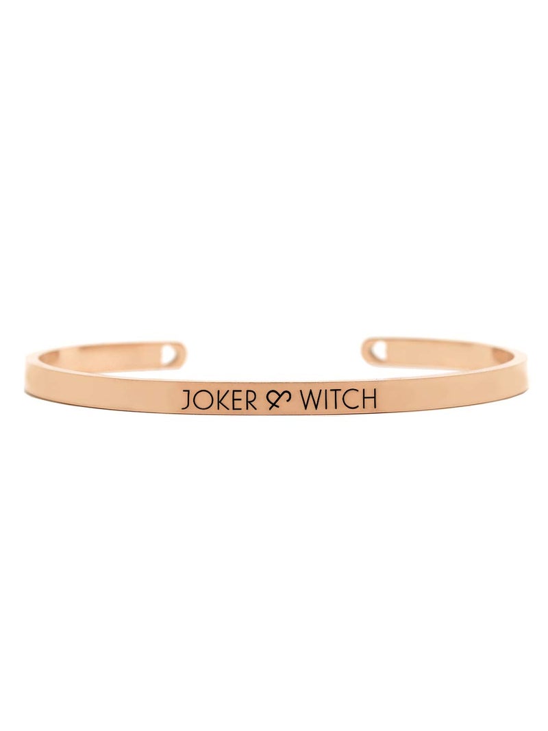 Joker & Witch Stainless Steel Cherry Blossom Rosegold Analogue Watch Bracelet Stack For Women, Rose Gold Dial, Rose Gold Band - Image 5