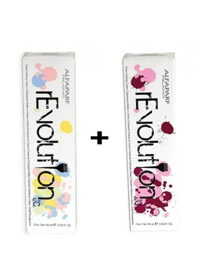 ALFAPARF MILANO 2 Piece set Revolution Jc Hair Colour White + Magenta  2 X 90ml  - Image 1