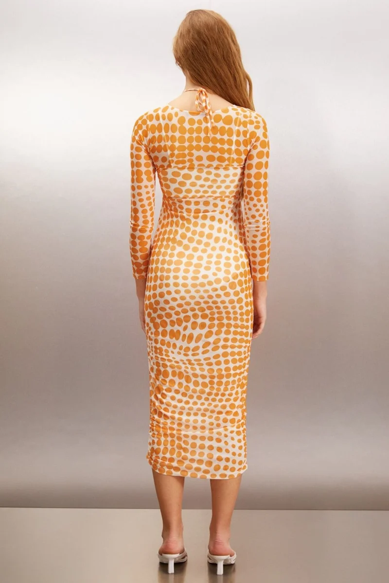 جريميلانج ANATOLA Women's Orange / Patterned Dress