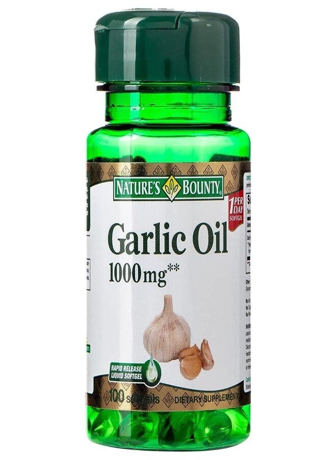 NATURE'S BOUNTY Garlic Oil 1000Mg - 100 Softgels  - Image 1