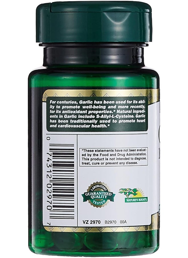 NATURE'S BOUNTY Garlic Oil 1000Mg - 100 Softgels  - Image 3