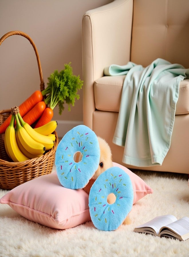 Bwexxt 2Pcs Blue Donut Shape Plush Pet Toy,Lovely Donutz Shaped Squeaky Squeaking Sound Toy for Pet Chew Toy Squeaky Plush Dog Toy Blueberry, Enrichment Squeaky Toys, Chew Guard Technology Dog Squeak Toys - Image 3