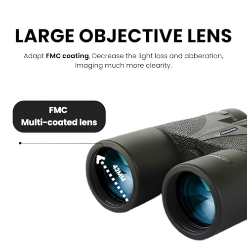 Vanrakshak Drishti 8x42 Professional Binoculars for Adults | High Power Long Range Binoculars | Waterproof & Fogproof Compact Binocular for Bird Watching, Wildlife Safari, Trekking, Travel & Outdoor - Image 5