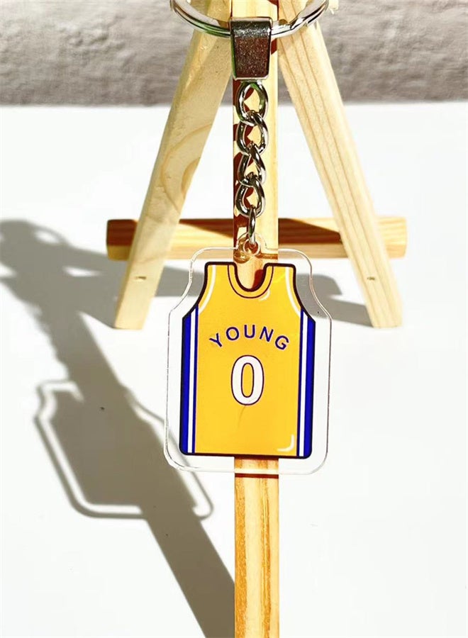 Commemorative Jersey Basketball Star Keychain Men And Women Schoolbag Car Pendant Accessories
