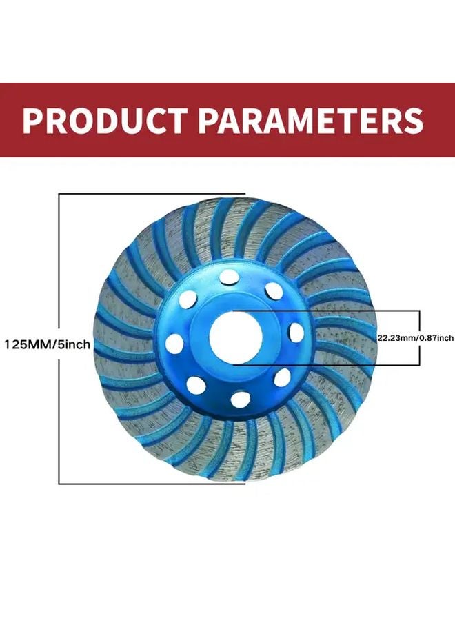 2 Pack Heavy Duty Diamond Concrete Grinding Cup Wheels 125mm Size 2PCS - Image 3