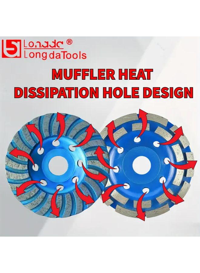 2 Pack Heavy Duty Diamond Concrete Grinding Cup Wheels 125mm Size 2PCS - Image 1
