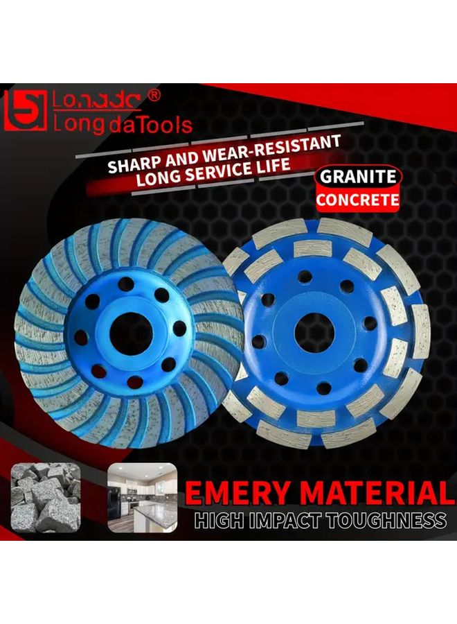 2 Pack Heavy Duty Diamond Concrete Grinding Cup Wheels 125mm Size 2PCS - Image 2