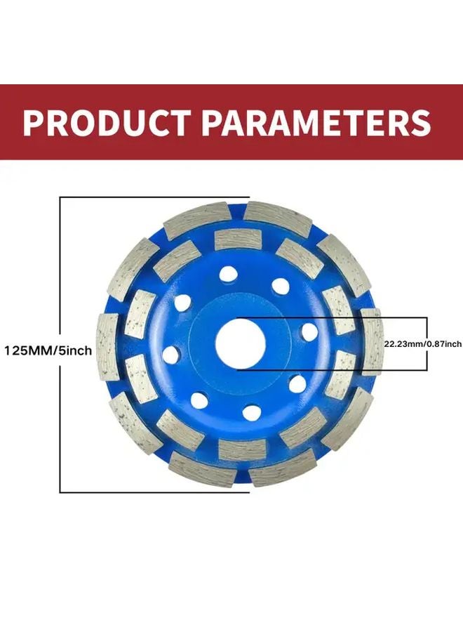 2 Pack Heavy Duty Diamond Concrete Grinding Cup Wheels 125mm Size 2PCS - Image 5