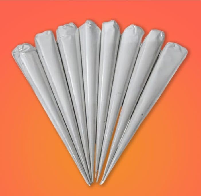 E Shopping White Ceramic Cones for Arts Crafts Lippan Art Mandala Art Pottery Liner DIY Decorative Purposes Pack of Pack of 4 - Image 1