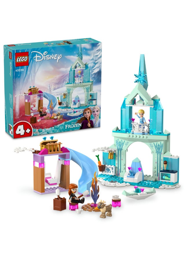 LEGO Disney Princess Elsa’s Frozen Castle Buildable Toy for 4 Plus Year Old Girls and Boys, Includes Princess Elsa and Anna Minidoll Figures and 2 Animal Toys, Fun Birthday Gift 43238 (163 pieces) - Image 1