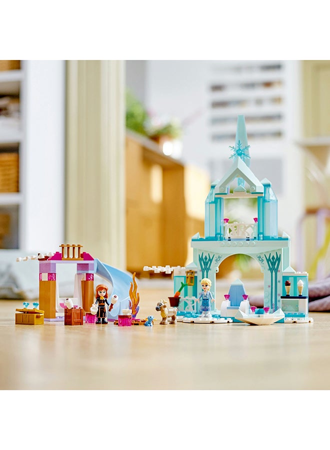 Disney Princess Elsa’s Frozen Castle Buildable Toy for 4 Plus Year Old Girls and Boys, Includes Princess Elsa and Anna Minidoll Figures and 2 Animal Toys, Fun Birthday Gift 43238 (163 pieces)