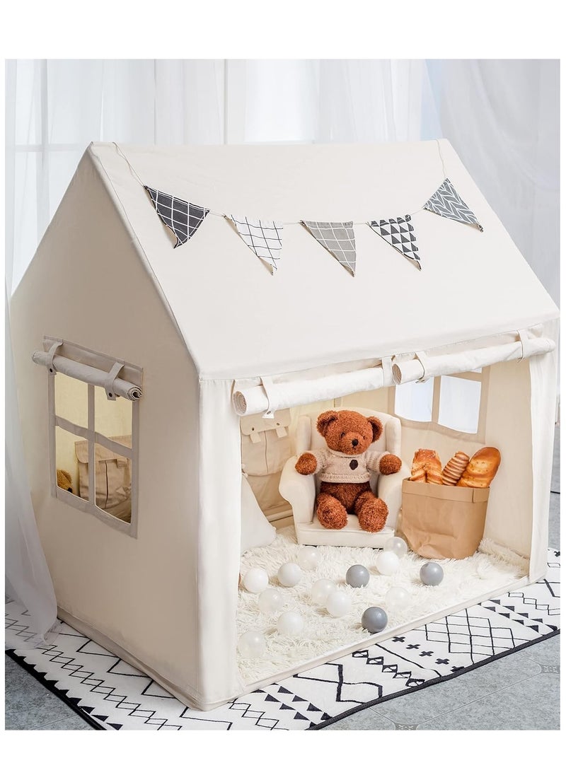 XICEN - Kids Play Tent, Playhouse for Boys Girls, Includes LED Light & Mat & Banner, Children's Indoor Outdoor Activity Center Reading Corner - Image 1