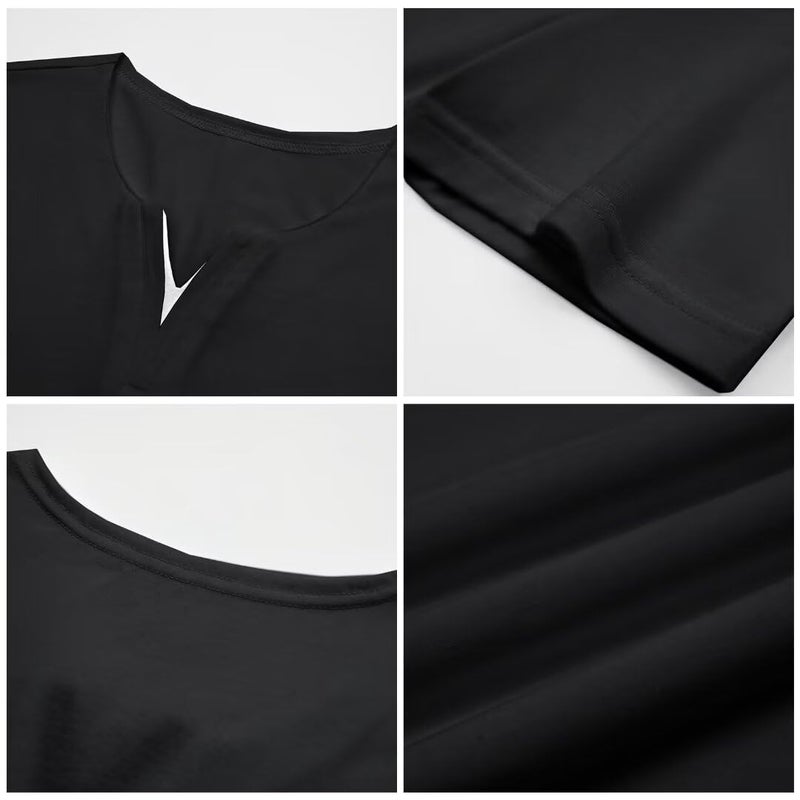 Dokotoo Men Mens Short Sleeve Henley Shirts Casual V Neck Muscle Fitted T Shirts Summer Shirt Tops Black XX-Large - Image 5