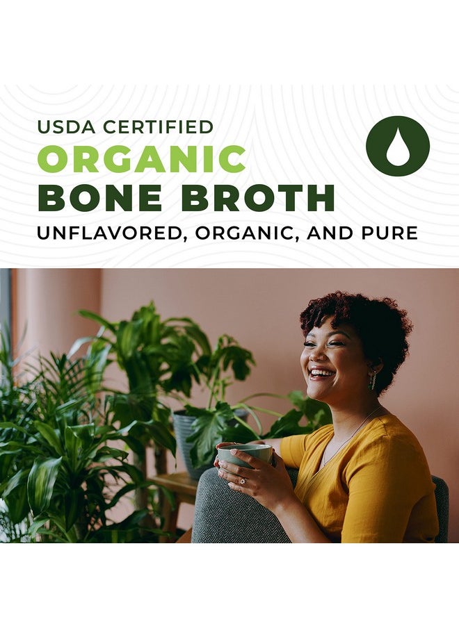 Left Coast Performance 16oz Organic Bone Broth Protein Powder From Grass Fed Beef - USDA Certified Organic, Single Ingredient, Rich in Collagen, Glucosamine, No Additives, Perfect for Carnivore, Paleo, and Keto Diets  - Image 3