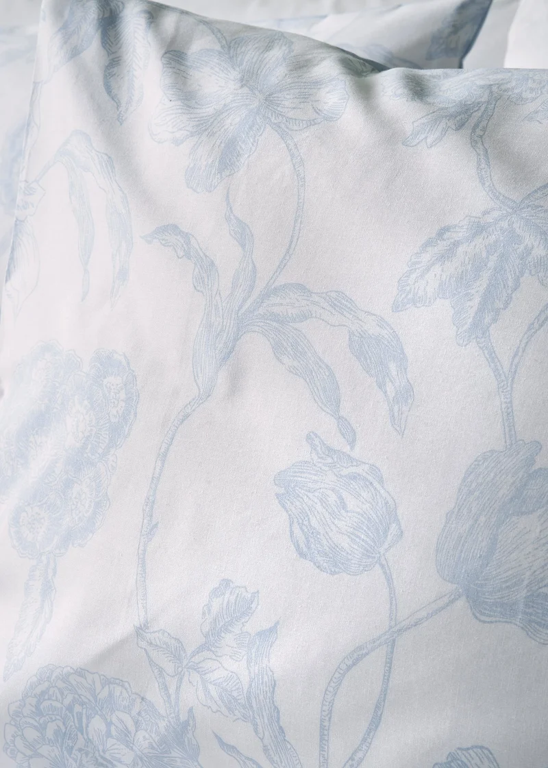 Matalan Blue Floral Sketch Duvet Set