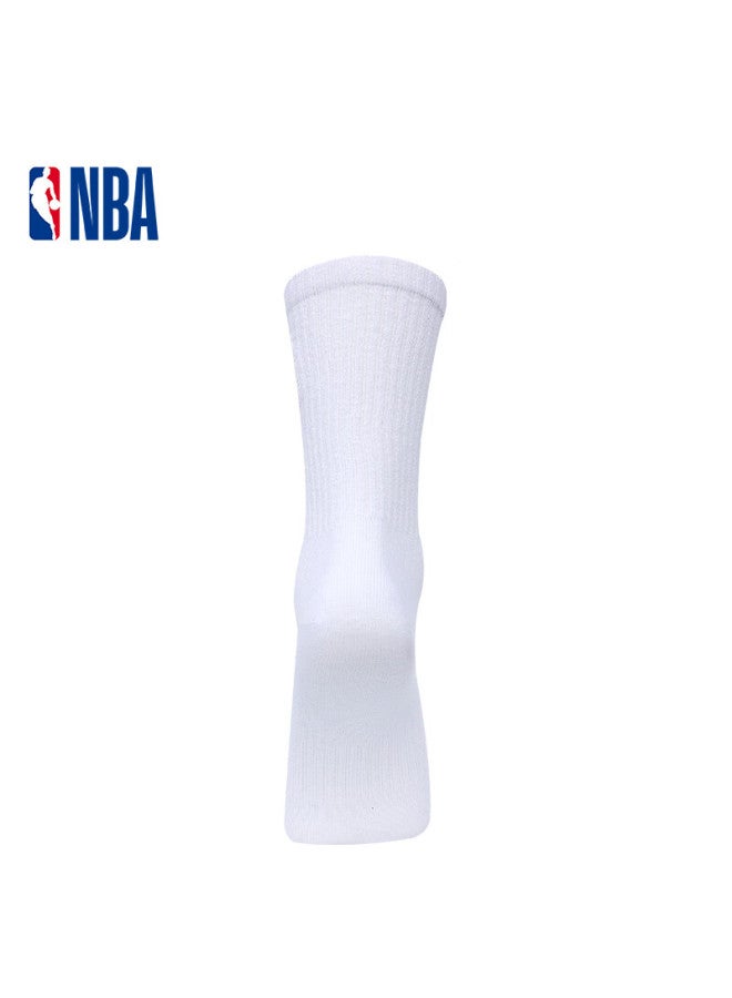 NBA Men's Athletic Long Socks, All-season, Odor-resistant, Antibacterial, Mesh Breathable, Large Size, High Tube Basketball Cotton Socks, 3 Pairs - Image 2