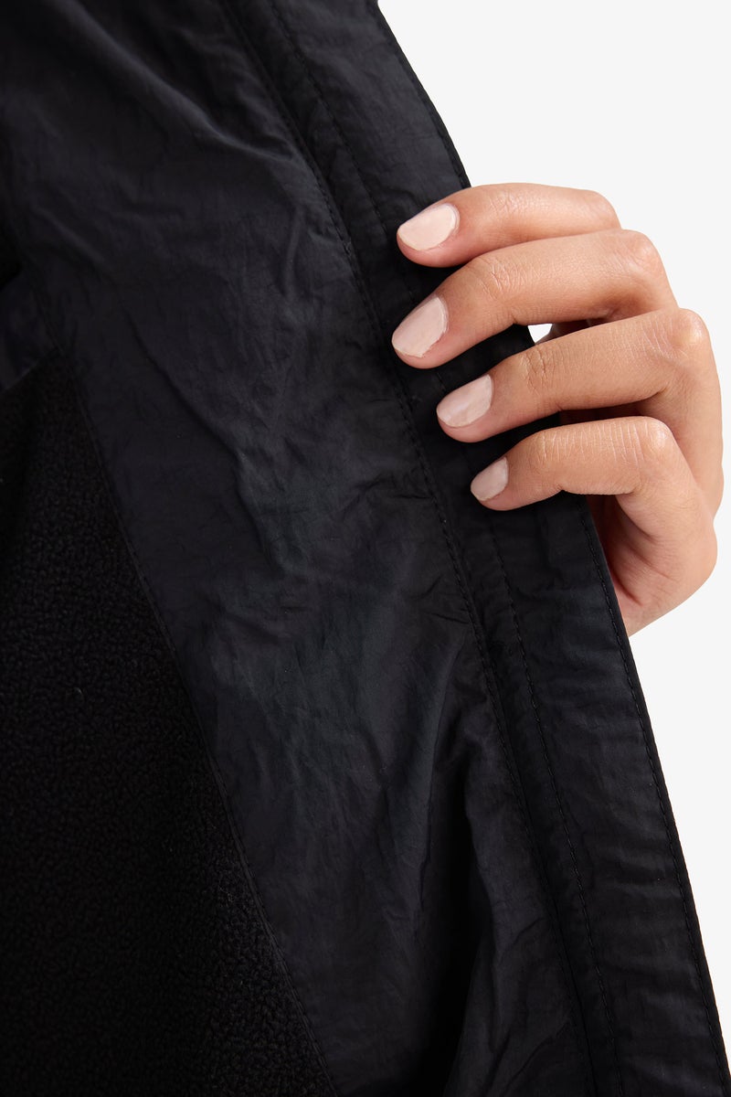 DeFacto Black Woman Waterproof Standard Fit Faux Fur Lined Puffer Jacket Casual - Image 5