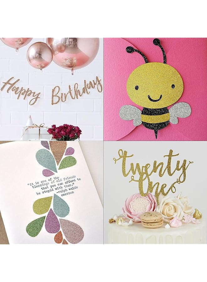 إيروريكس ورق مقوى لامع 20 ورقة 20 لونًا ورق مقوى A4 فاخر لامع ملون لمشاريع فنية DIY وحفلات الزفاف وأعياد الميلاد وتغليف صناديق الهدايا 250 جرامًا لكل متر مربع - Image 5