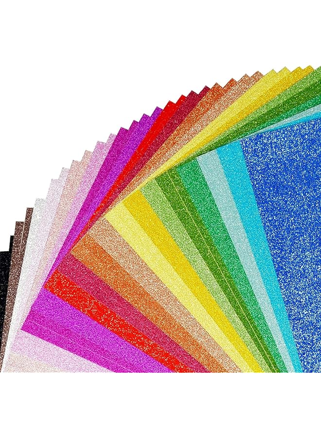 إيروريكس ورق مقوى لامع 20 ورقة 20 لونًا ورق مقوى A4 فاخر لامع ملون لمشاريع فنية DIY وحفلات الزفاف وأعياد الميلاد وتغليف صناديق الهدايا 250 جرامًا لكل متر مربع - Image 1