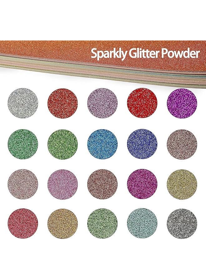 إيروريكس ورق مقوى لامع 20 ورقة 20 لونًا ورق مقوى A4 فاخر لامع ملون لمشاريع فنية DIY وحفلات الزفاف وأعياد الميلاد وتغليف صناديق الهدايا 250 جرامًا لكل متر مربع - Image 3