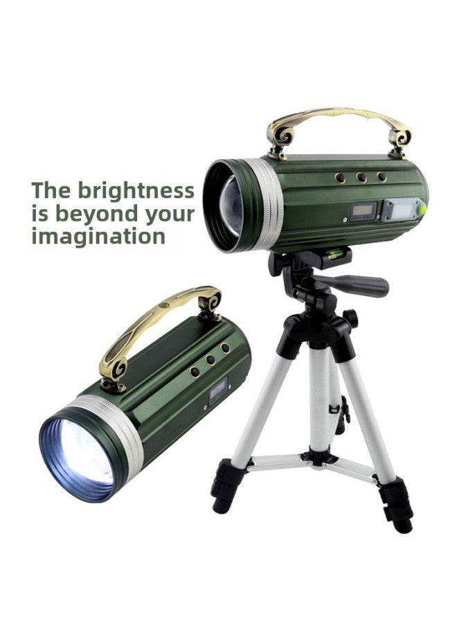 Fishing Lamp 25W Blue White Light Purple Night Fishing Lamp Fishing Lamp Zoom Touch Charging-Color:Three Light Source With Side Lights: Large Bracket Package - Image 1