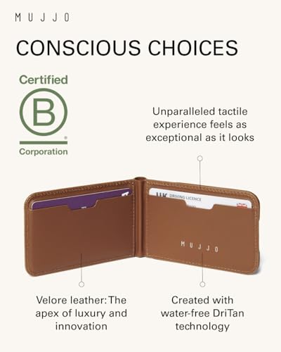 Mujjo Magsafe Compatible Leather Wallet Stand - Tan - Image 3